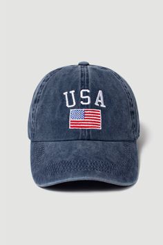 Put your U-S-A pride on full display with this stars-and-stripes baseball cap! With its bold American flag design, this cap is perfect for the patriot in all of us. Show off your team spirit or just your American pride - either way, you're sure to turn some heads! ONE SIZE FITS MOST. 100% COTTON. Casual Blue Trucker Hat For 4th Of July, 4th Of July Casual Trucker Hat, Casual Trucker Hat For 4th Of July, 4th Of July Baseball Cap Snapback, 4th Of July Casual Curved Brim Snapback Hat, Casual Baseball Cap For 4th Of July, Casual 4th Of July Baseball Cap, Casual Curved Brim Snapback Hat For 4th Of July, American Style Baseball Cap For 4th Of July