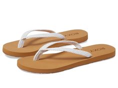 Roxy Malia - Women's Shoes : Natural 1 : Enjoy to your fullest on your beach vacations with these Roxy Malia flip flops. Rubber upper. Synthetic lining. Open toe. Braid details on the straps. Slip-on style. Rubber outsole. Imported. Measurements: Weight: 4 oz Product measurements were taken using size 9, width M. Please note that measurements may vary by size. Cute Beach Shoes, Rush Bag, Beachy Shoes, Airplane Ideas, Collage Cutouts, Beach Sandals Flip Flops, Cute Flip Flops, 2024 Wishlist, Dr Shoes