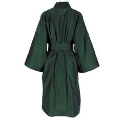 Kimono Royal Green - Green Cotton Dressing Gown + Complimentary Gift Wrapping   Welcome our luxury, super soft and made from natural cotton sateen kimono! It is our newest addition to our Autumn Collection 2024.  The robe kimono is cut for a relaxed fit, ensuring it looks flattering on many body shapes. It features generous kimono proportions and is fastened with a sateen sash tie.   The premium long-fiber cotton sateen with a TC300 weaving density is designed for durability. Cotton sateen is a Kimono Royal, Cotton Dressing Gown, Luxury Robes, Royal Green, September Birthstone Jewelry, Autumn Collection, Womens Kimono, Gifts For New Mums, Pearl Jewellery Earrings