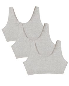 Fruit of the Loom® Women's Tank Style Sports Bra, Style 9012, 3-PackThe Fruit of the Loom® Woman's Tank Style Sport Bra is a smart addition to anyone's wardrobe. Whether you're wearing it for leisure or for the gym, this soft cotton sport bra keeps you supported while keeping a smooth appearance. An active lifestyle requires a brand that can give support and comfort. Fruit of the Loom® has been a leader in affordable undergarments for more than 160 years. Our Unconditional Guarantee insures that Cotton Sports Bra, Comfy Bra, Lounge Lingerie, Comfort Color, Pullover Designs, Sport Bra, Active Women, Fruit Of The Loom, The Loom