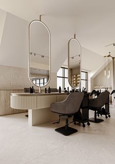 the salon is clean and ready to be used for hairdresser's work