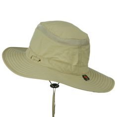 Outback Sun Protection HatMade of 30% nylon and 70% cotton.L and XL are available with sweat band inside.Crown measures 4 inches deep, with side mesh.Brim measures 2 1/2 - 3 1/2 inches wide with chin string, green color under brim.Light, soft and cool material.UV45+ with Dupont Teflon, water, stain resistant, floatable brim, Hand washable.Imported.Available in khaki and olive. The Outback Sun Protection Hat with Chin String is the perfect hat to wear when you're out doing your favorite outdoor a Curved Brim Bucket Hat For Fishing, Solid Color Camping Hat With Short Brim, Solid Color Wide Brim Hats For Camping, Casual Visor Bucket Hat For Fishing, Solid Brimmed Bucket Hat For Fishing, Breathable Brimmed Hats, Khaki Brimmed Hat For Outdoor, Green Sports Bucket Hat, Khaki Curved Brim Bucket Hat For Camping