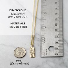 This hand stamped botanical pendant is paired with my favorite dainty, but sturdy chain. Made to last from 14K gold filled metal. Choose from willow leaves, wildflowers, or fern leaf stamp on pendant. 14K gold filled metal. Rectangular tag pendant is 0.73 x 0.27 inches. 14K gold filled rolo chain with mini lobster clasp. Choose from 16, 18, or 20 inch chain. Handmade in Alaska by Burnish. Beautifully packaged in a gift box. Personalized Gold Botanical Jewelry, Everyday Gold Jewelry With Pressed Flowers, Minimalist Gold Charm Necklace With Birth Flower, Leaf Stamp, Willow Leaves, Willow Leaf, Fern Leaf, Rolo Chain, Handmade Necklace