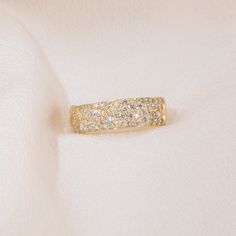 Hand-carved band available in 14k Yellow, White, or Rose Gold, set with a total of 52 (0.67 ct.) White Diamonds. A disco-party on the go! This luminous, luxe, luxurious discothèque Divinité band embodies shimmering, effervescent, exuberant Love. Love is Sacred and Divine - it is the miraculous gift of the Holy Spirit, making up the world we live in. A reminder to keep love at the forefront of all you do, a token of celebration and joy, a talisman of your angels guiding you through unconditional Angel Guide, Beacon Of Light, Inner Light, Disco Party, Inner Beauty, Diamond Bands, Diamond White, Jewelry Care, Or Rose