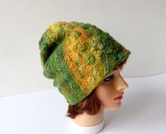 Felted hat Green wool hat, Felt winter warm hat, Wool Hat Unisex, Warm felt hat Green felted hat https://etsy.me/3AgOyY4 #green #anniversary #yellow #warmfeltberetwool #wetfeltedberethat #warmfelthat #texturedwarmb Winter Felt Hat, One Size Fits Most, Winter Felt Hat One Size, Winter Felt Hat One Size Fits Most, Winter Felt Beanie Hat, Fitted Green Felt Hat For Winter, Green Wool Felt Hat For Winter, Felt Cap For Winter, Fitted Warm Green Hat, Handmade Wool Felt Hat For Winter