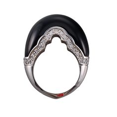 ~ Just purchased inventory of a high end boutique in Europe. All Carrera items are brand new/old stock, with tags removed for photographing. Current retails are significantly higher than noted on tags. Come with box and COA card ~ An 18k white gold ring set with 0.54ctw of G/VS diamonds and onyx. DESIGNER: Carrera y Carrera MATERIAL: 18k White Gold GEMSTONES: Diamonds, Onyx DIMENSIONS: Ring Size 7. Top is 12mm wide. MARKED/TESTED: CyC, Serial Number, 750 WEIGHT: 13.3 grams CONDITION: New; Old St High End Boutique, Carrera Y Carrera, Vs Diamond, Gold Ring Sets, White Gold Ring, White Gold Rings, Ring Set, Ring Sets, Gold Ring