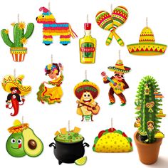 PRICES MAY VARY. Mexican Christmas Ornaments Sets: 24 pieces Mexican Christmas tree ornaments in 12 styles, printed with patterns, including Mexican Santa, red chili pepper, nutcracker, cactus, pinata, colorful design, making your Mexican Christmas party shinning Mexican Christmas Ornaments Application: the Mexican Santa for Christmas tree decorations are suitable for Mexican Christmas, Cinco de Mayo, Mexican fiesta festival, cactus party, Christmas party, Christmas holiday you can hang it on Ch