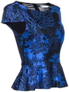 Fitted Peplum Evening Top, Blue Fitted Top For Party, Elegant Fitted Blue Tops, Elegant Blue Tops For Evening, Stacey Bendet, Life Of The Party, Buy Shoes Online, Bold And Beautiful, Fitted Skirt