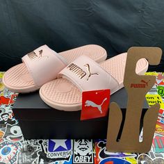 These Are Brand New With Hanger And Tags All Included. They Will Be Shipped Inside The Original Box Inside Of A Usps Post Box For Maximum Protection. Sizes: 7 Womens 8 Womens 9 Womens 10 Womens 11 Womens 3530 Bp12 11-21 Puma Flip Flops, Puma Sandals, Fluffy Sliders, Puma Slides, Puma X Fenty, Denim Slides, Red Slides, Platform Creepers, Pink Pumas