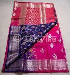 Such a unique and breathtakingly beautiful and classy Saree. A gorgeous Pure handcrafted Kora Silk featuring the hottest in trend 'patli pallu' half and half pattern, with elegant kanchi borders. These rustling silks with tapestry-like motifs in their glistening accents are rooted deep in tradition and dipped in regality. These Banarasis have rich patli pallu half and half & kanchi border. Super smooth and soft fabric makes it a super easy drape to carry for occasions like festivals, pujas, Semi-stitched Traditional Wear With Border For Wedding, Anarkali Lehenga With Traditional Patterns In Tissue Silk, Chanderi Traditional Wear With Border For Wedding, Traditional Chanderi Wear With Border For Weddings, Traditional Chanderi Wedding Wear With Border, Festive Tissue Silk Traditional Wear With Border, Wedding Traditional Wear With Chanderi Border, Elegant Traditional Wear With Border For Transitional Season, Wedding Saree With Border For Transitional Season