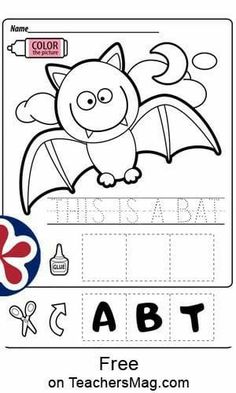 the letter b is for bat worksheet