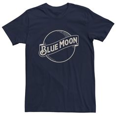 Tap into your intoxicating sense of style with this mens' Blue Moon tee. Tap into your intoxicating sense of style with this mens' Blue Moon tee. Crewneck Short sleeves FABRIC & CARE Cotton Machine wash Imported Size: XXL. Color: Navy. Gender: male. Age Group: adult. Pattern: Graphic. Blue Band Merch T-shirt With Logo Print, Blue Band Merch T-shirt With Logo, Blue Crew Neck Shirt With Band Merch, Blue Band Merch Tops With Logo Print, Blue Band Merch Shirt With Screen Print, Graphic Tshirt Design, Logo Tee, Tshirt Design, Pattern Graphic