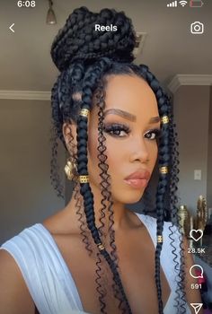 Knotless Box Braids Hairstyles, Hairstyles Knotless, Natural Hair Ponytail, Hairstyles Simple, Black Hair Updo Hairstyles, Hairstyles Inspiration, Simple Hairstyles