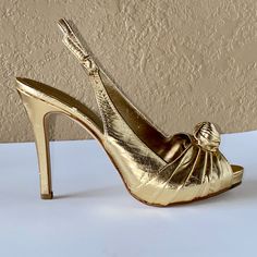 New Nine West Knotted Slingback Heels. Adjustable Strap. New Never Worn, But Have Scuffs And Nicks Around. Selling “As Is”. See Pics. Slingback Heels, Cute Heels, Slingback Heel, Nine West Shoes, Nine West, Shoes Women Heels, Adjustable Straps, Shoes Heels, High Heels