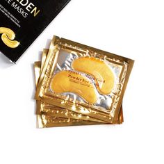 24K Gold Collagen Eye Mask (12 pack) | Lash Lift Store - Distribution and Education. Gold Under Eye Mask, Mask Quotes, Gold Face Mask, Gold Eye Mask, Fancy Stuff, Skincare Products Photography, Under Eye Mask, Natural Collagen, Collagen Mask