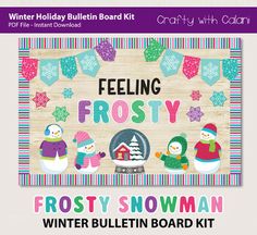 the frosty snowman winter bulletin board kit