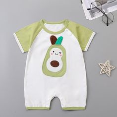 Cartoon Design Bodysuit for Baby Wholesale children's clothing - PrettyKid Newborn Summer, People Cartoon, Clothes Cartoon, Fruit Shape, Baby Grooming, Baby Activity Center, Clean Heart, Baby Outerwear, Cute Fruit