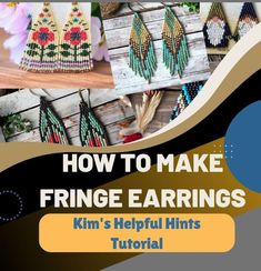 the cover of how to make fringe earrings by kim's helpful hintss video