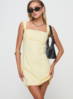 Allegro Mini Dress Lemon Yellow Mini Dress, Baby Crop Top, Pink Formal Dresses, Lemon Cream, Fleece Dress, Festival Tops, Sweatshirt Set, Outerwear Outfit, Strapless Tops