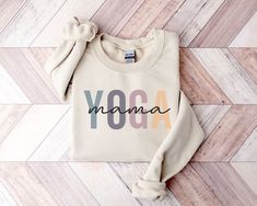 "Yoga Sweatshirt | Yoga Mama Sweatshirt | Workout For Women | Gift For Her | Gift For Mom | Yoga Hoodie | New Mom Gift | Mom Sweatshirt ** HOW TO ORDER 1. Check our photos for sizing and color options.  2. Select your size and color from the drop-down menus.  3. Click \"ADD TO CART\" to add the shirt to your cart. 4. Click \"PROCEED TO CHECKOUT\" to purchase your shirt. ** VIP Email List Be sure to join our VIP Email list for new product releases, special promotions, and giveaways! https://email Fleece Activewear Crew Neck For Workout, Fleece Crew Neck Activewear For Workout, Workout Cotton Sweats With Letter Print, Cotton Sweats With Letter Print For Workout, Relaxed Fit Fleece Activewear With Letter Print, Cotton Workout Sweatshirt With Letter Print, Cotton Sweatshirt With Letter Print For Workout, Relaxed Fit Letter Print Sweats For Gym, Letter Print Sweatshirt For Sports Season Workout