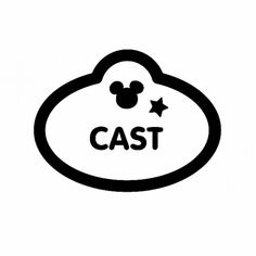 a black and white image of a cloud with the word cast on it