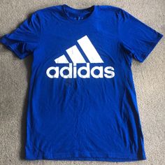 This Is A Brand New With Tags Blue Adidas Shirt. Men’s Size Small. Blue Adidas T-shirt For Summer, Adidas Blue Sporty Shirt, Blue Adidas T-shirt For Streetwear, Blue Sporty Adidas Logo T-shirt, Adidas Blue Short Sleeve T-shirt, Adidas Blue, Adidas Shirt, Adidas Tops, Blue T Shirt