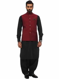 Black Eid Outfits, Black Semi-formal Kurta For Winter, Black Semi-formal Winter Kurta, Traditional Black Nehru Jacket For Winter, Black Nehru Jacket For Formal Fall Occasions, Fall Festive Nehru Jacket, Nehru Jacket For Eid Workwear, Traditional Winter Bandhgala For Workwear, Traditional Semi-formal Nehru Jacket For Fall