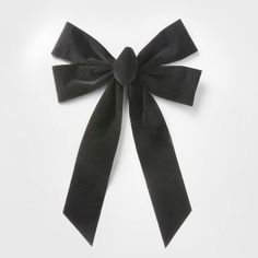 a black bow on a white background