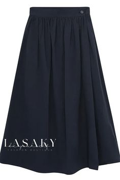 Lasaky - Elevated Styling: Sophisticated High-Waisted Pleated Skirt crafted from Luxurious, Skin-Friendly Fabric with a Flattering Semi-Fitted Design Luxury Nylon Skirt, Luxury Pleated Waist Solid Skirt, Luxury Fitted Pleated Skirt In Solid Color, Luxury Solid Color Skirt With Pleated Waist, Luxury Fitted Solid Pleated Skirt, Umbrella Skirt, High Waisted Pleated Skirt, Mid Length Skirts, Skirt Skirt