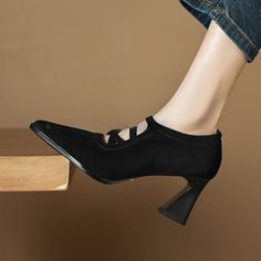 CHIKO Karah Pointy Toe Chunky Heels Pumps Shoes Chunky Heel Pumps, Pumps Shoes, Shoes Heels Pumps, Heels Pumps, Pump Shoes, Chunky Heels, Block Heels, Rubber Sole, Heel Height