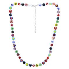 Colorful square glass beads give this Aleure Precioso necklace eye-catching style. Click on this JEWELRY & WATCHES GUIDE to learn about fit, styles, materials and more! Colorful square glass beads give this Aleure Precioso necklace eye-catching style. Click on this JEWELRY & WATCHES GUIDE to learn about fit, styles, materials and more! FEATURES Chain length: 16 in. + 2-in. extender Clasp: lobster-claw Nickel free Metal: sterling silver Finish: polished Packaging: pouch Size: 18". Color: Silver T Nickel-free Adjustable Glass Necklaces, Adjustable Nickel-free Glass Necklaces, Multicolor Single Strand Glass Jewelry, Multicolor Round Glass Necklace, Multicolor Round Glass Jewelry, Multicolor Murano Glass Round Necklace, Adjustable Round Murano Glass Necklace, Adjustable Murano Glass Necklace, Single Strand Murano Glass Necklace For Gift