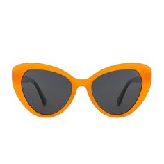 See and be seen in these purrfect, trendy cat-eye frames. With upturned lenses that beautifully complement joyful colors of high-quality acetate material, this frame is modern and timeless at the same time.Frame Shape: Cat EyeFrame Color: OrangeFrame Material: AcetateLens Color: GreyLens Material: TACRim Type: Full RimLens Width: 52 mmBridge Width: 18 mmTemple Length: 145 mmFrame Width: 141.3 mmLens Height: 46 mmPolarized: YesWeight: 24.3 gSpring Hinge: Yes Joyful Colors, Orange Sunglasses, Eye Frames, Cat Eye Frames, Sunglasses Online, Prescription Glasses, Cat Eye Sunglasses, Cat Eye, For Everyone