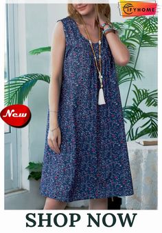 Floral Print Beach Women Summer Midi Dresses Casual Sleeveless Midi Dress For Vacation, Casual Midi-length Sleeveless Dress For Vacation, Summer Shift Maxi Dress, Casual Sleeveless Knee-length Dress For Vacation, Casual Knee-length Sleeveless Dress For Vacation, Casual Sleeveless Dress For Vacation, Casual A-line Beach Dress, Casual A-line Dress For Beach Season, Casual Knee-length Sleeveless Beach Dress