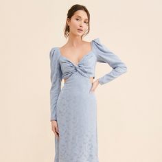 Fitted Bodice Long Sleeve Midi Dress For Brunch, Long Sleeve Midi Dress With Fitted Bodice For Brunch, Brunch Midi Dress With Fitted Bodice And Long Sleeves, Chic Long Sleeve Midi Dress For Wedding Guest, Spring Wedding Guest Fitted Midi Dress, Spring Fitted Midi Dress For Wedding Guests, Chic Dresses For Wedding Guests During Prom Season, Spring Wedding Guest Dress With Fitted Bodice, Chic Spring Midi Dress For Wedding Guests