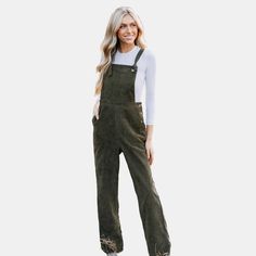 Step into style with our Olive Corduroy Tie Strap Overalls. These trendy overalls in a lush olive color and with charming tie straps will elevate your fashion game, offering both comfort and flair for any casual outing. Step into this overalls jumpsuit and embrace its versatile charm, perfect for any occasion where you want to radiate elegance and confidence. Product code: CAA13E3K009RR Jumpsuit With Sweater, Green Overalls Outfits, Gardening Overalls, Overalls Jumpsuit, Trendy Overalls, Jumpsuit Overalls, Straps Jumpsuit, Corduroy Overalls, Gardening Outfit