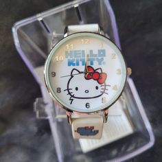 New In Box White Band Fits Both Adults And Kids May Need New Battery Casual White Watches For Gifts, Casual White Watches As Gifts, Accessories Hello Kitty, Kitty Accessories, Hello Kitty Accessories, Band Fits, White Band, Candy Cane, Wrist Watch