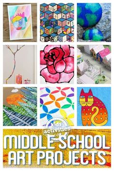 the middle school art project is featured in this article, which includes pictures and text