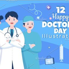 12 World Doctors Day Illustration World Doctors Day, Doctor Stethoscope, Day Illustration, Card Poster, Medical Equipment, Happy Day, Creative Market