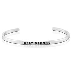 New Mantraband Cuff Bracelet Stay Strong Silver Breast Cancer Research Foundation "Stay Strong" ****Listing For 1 Band In 2nd Picture The Paper Store Mantra Bands, Paper Store, Stay Strong, Womens Jewelry Bracelets, Cuff Bracelet, Foundation, Cuff, Women Jewelry, Band