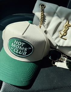 hot moms club this vintage trucker on our green cap is for alllll my mamas ships immediately unless on preorder adjustable snapback closure Hot Moms Club, Vintage Trucker Hat, Green Cap, Vintage Trucker Hats, Mom Hats, Photo Edits, Hat Embroidery, Hat Ideas, Moms Club