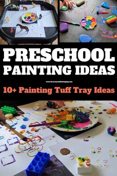 this is an image of preschool painting ideas