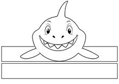 a cartoon shark with its mouth open and teeth wide, sitting on the edge of a wall