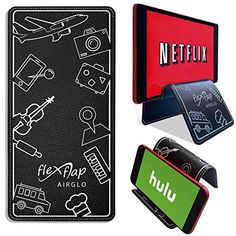 two cell phones and a wallet with the netflix logo on it