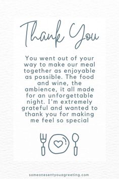 a thank card with the words, thank you and an image of a heart on it