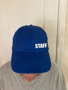 Staff baseball cap. Who doesn't love a great cap ? Great gift for dad. 6 Panel Low Profile Baseball Cap Brushed Promo Cotton Twill 100% Cotton - Unstructured Soft Crown Low-Fitting Base Ball, Baby Footprints, Christmas Gift For Dad, Dust Mask, Gift For Dad, Usa Flag, Dad To Be Shirts, Trucker Cap