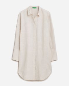 Shop for the Button-up shirtdress in linen-cotton blend for women. Find the best selection of women womens-categories-clothing-swimwear available in-stores and on line. Vacation Linen Long Sleeve Shirt, Long Sleeve Linen Shirt For Vacation, Summer Linen Long Sleeve Tops, Chic Linen Shirt With Shirttail Hem, Chic Linen Top With Spread Collar, Elegant Linen Blouse With Shirttail Hem, Elegant Linen Tops With Shirttail Hem, Effortless Spread Collar Top For Summer, Relaxed Linen Vacation Shirt