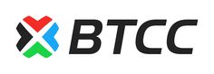 the logo for btc, which has been designed to look like an x