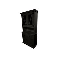 an image of a black cabinet on white background