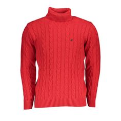 Step Into The Season With Style And Sophistication In This Luxurious Long-Sleeved Sweater, Featuring A Cozy Turtleneck And Delicate Twisted Design. The Exquisite Embroidery Perfectly Showcases The Esteemed U.S. Grand Polo Logo, Adding An Extra Touch Of Class To Your Wardrobe. Crafted From A Plush Blend Of Fabric And Acrylic, This Sweater Promises Both Warmth And Comfort. Ideal For Layering, It’s A Versatile Addition To Any Discerning Gentleman’s Collection. Material: 30% Fabric, 70% Acrylic Coun Turtleneck Cable Knit Polo Sweater, Luxury Red Knit Sweater, Luxury Red Merino Wool Sweater, Red Soft Knit Turtleneck Sweater, Men's Red Cashmere Sweater, Polo Logo, Sleeved Sweater, Premium Brands, Touch Of Class