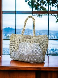 Crochet Gold Metallic Raffia Tote Bag Mesh Beach Woven - Etsy Handwoven Gold Straw Bag For Vacation, Gold Handwoven Straw Travel Bag, Gold Handwoven Straw Bag For Vacation, Gold Summer Beach Bag, Gold Summer Beach Bags, Gold Tote Beach Bag For Vacation, Gold Tote Shoulder Bag For Beach, Gold Straw Bag With Double Handle For Everyday Use, Chic Gold Crochet Bag For Daily Use